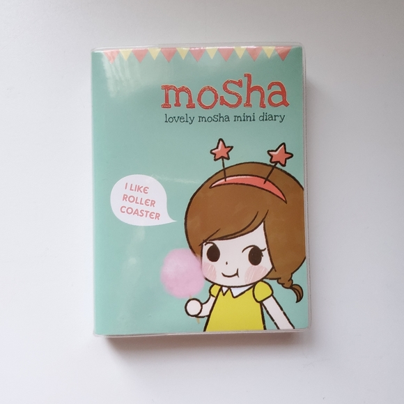 Mosha mint green Korean kawaii cute mini monthly weekly journal planner notebook - Picture 1 of 5